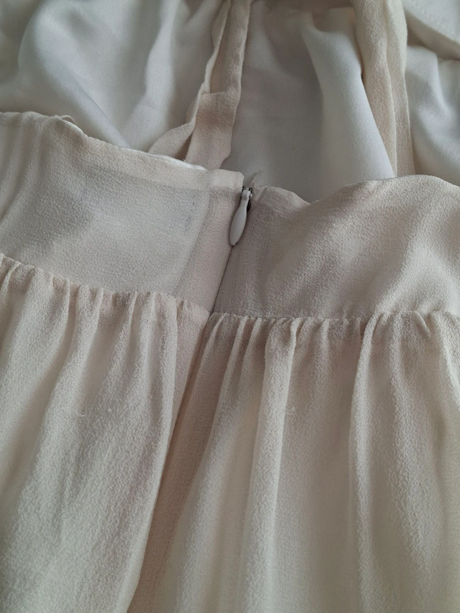 Lange jurk 1.2.3 Paris maat 42 beige nude voor ceremonie bruiloft avond met parels en glitter – photo 13